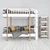 Ellipse Classic Bunk Bed: Stylish and Space-Saving 3D model small image 1