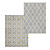 Delica Grey Flat Weave Rug 3D model small image 1