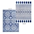 Navy Modern Rugs: Lena & Oxus 3D model small image 1