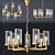 Kelly Wearstler LIAISON Chandelier: Hollywood Glamour in Brass & Glass 3D model small image 1