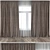 Elegant Curtains and Tulle Set 3D model small image 1