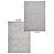 Gray Trellis Wool Flat Weave Rug: Stylish and Versatile 3D model small image 1