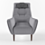 Elegant Grey Serena Armchair 3D model small image 2