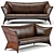 Pacific Green Kiribati 3-Seater Sofa: Elegant and Comfortable 3D model small image 1