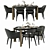 Connubia Calligaris Dining Set 3D model small image 1