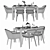 Connubia Calligaris Dining Set 3D model small image 2