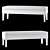 Elegant Eichholtz Truman and Skipper Benches 3D model small image 3