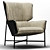 Modern Coastal Armchair 3D model small image 2