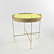 Zuiver Cupid Gold: Foldable Tempered Glass Table 3D model small image 1