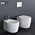 SmartB-XES Wall-Hung WC & Bidet 3D model small image 1