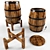 3D Barrel for Beer, Wine & Bar Decoration 3D model small image 1