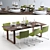 Stylish Ikea Bernhard MÖRBYLÅNGA Dining Set 3D model small image 1