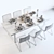 Stylish Ikea Bernhard MÖRBYLÅNGA Dining Set 3D model small image 3