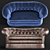 Elegant Victorian-Inspired Loveseat 3D model small image 1