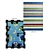 Curious Owl Kid's Rugs: Blue Stripes & Traffic 3D model small image 1