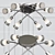 Jenna Gold Chandelier: Evrosvet 90096-8 3D model small image 1