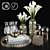 Elegant Calla Lily Candle Set 3D model small image 1