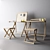 Foldable Kids' Table: Space-Saving Fun 3D model small image 1