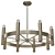 Nash Round Chandelier, 28" Nickel 3D model small image 1