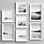 7-Piece Picture Frame Set: 4 Colors, Multiple Sizes & Textures 3D model small image 1