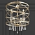 Elegant 9-Light Pendant with Crystal Drops 3D model small image 1