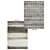 Modern Silver Art Moderne Rug 3D model small image 1