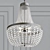 Vintage-inspired 6-Light Chandelier with Crystal Beads 3D model small image 1