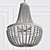 Vintage-inspired 6-Light Chandelier with Crystal Beads 3D model small image 2