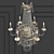 Glimmering Paris Chandelier 3D model small image 2