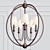 Elegant Steel Sphere Chandelier 3D model small image 1