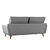 Modern 2 Seater Sofa with Vray Texturing 3D model small image 2