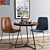 Modern Leather Dining Chairs - West Elm 3D model small image 1