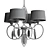 Sleek Gold Pendant Lighting 3D model small image 3