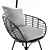 Title: Black Wicker Outdoor Chair- All-Weather Comfort 3D model small image 2