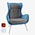 Modern Gogh Lounge Chair 3D model small image 1