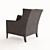 Sloan Wingback Chair: Elegant Upholstered Seating 3D model small image 2