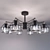 Eurosvet Lord 8 Black Loft Chandelier 3D model small image 1