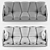 Italian Design: Meritalia Prosciutto Sofa 3D model small image 3