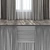 Elegant Roman-Rod Curtains & Wood Flooring 3D model small image 3