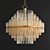 Elegant Brass & Glass Chandelier 3D model small image 1