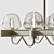 Golden Glass Chandelier Pendant 3D model small image 2