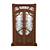 Art Nouveau Cherry Wood Doors 3D model small image 1