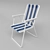 Gradient Beach Chair in Vray 3.60 3D model small image 1