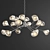 Elegant Nickel Metal Chandelier 3D model small image 1