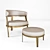 Wansheng Chair and Pouf Set 3D model small image 1