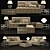 Luxury Poliform Sofa Set 3D model small image 1