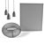 Modern Set 02: Stylish Furniture & Concrete Pendant Light 3D model small image 3