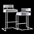 Wayne Upholstered Stools: Elegant Seating for Bars and Counters 3D model small image 3