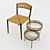 Outdoor Wicker Chair Set 3D model small image 2