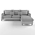 Elegant Contemporary Sofa 3D model small image 3